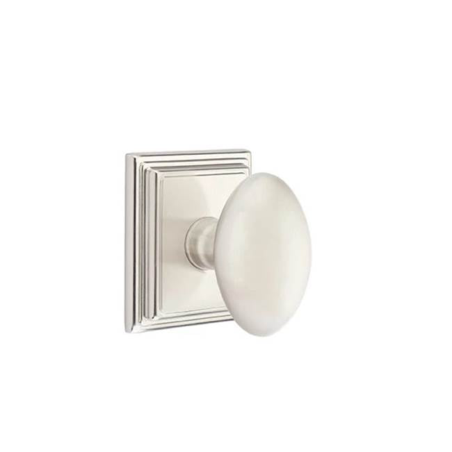 Emtek - Passage, Wilshire Rosette, Egg Knob, US15 - Satin Nickel