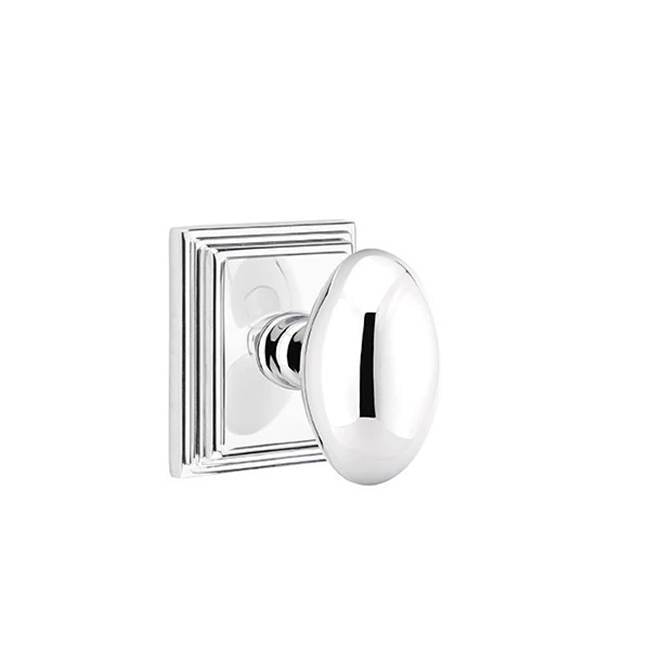 Emtek - Passage, Wilshire Rosette, Egg Knob, US26 - Polished Chrome