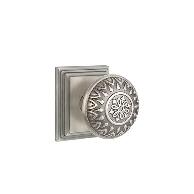 Emtek - Passage, Wilshire Rosette, Lancaster Knob, US15A - Pewter