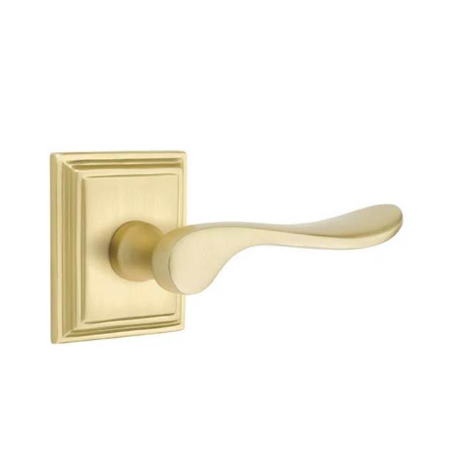 Emtek - Dummy, Wilshire Rosette, Luzern Lever, US4 - Satin Brass