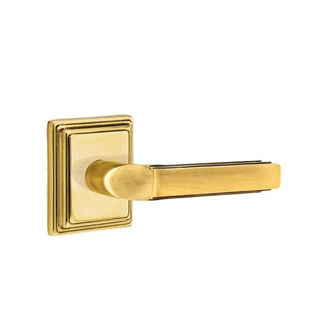 Emtek - Passage, Wilshire Rosette, Milano Lever, LH, US7 - French Antique