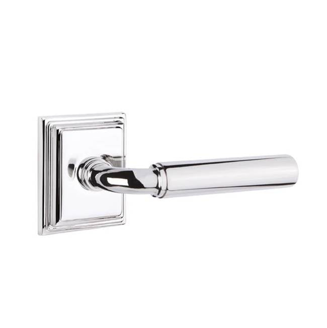 Emtek - Privacy, Wilshire Rosette, Manning Lever, RH, US26 - Polished Chrome