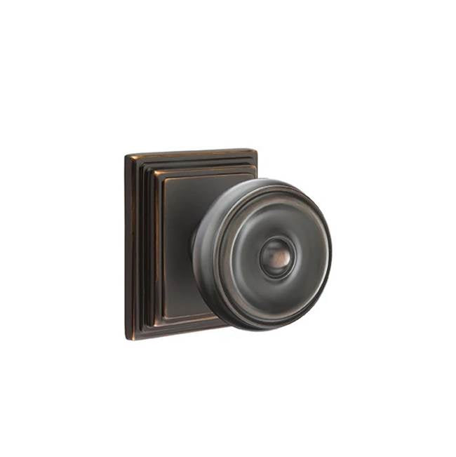 Emtek - Dummy, Wilshire Rosette, Waverly Knob, US10B - Oil Rubbed Bronze