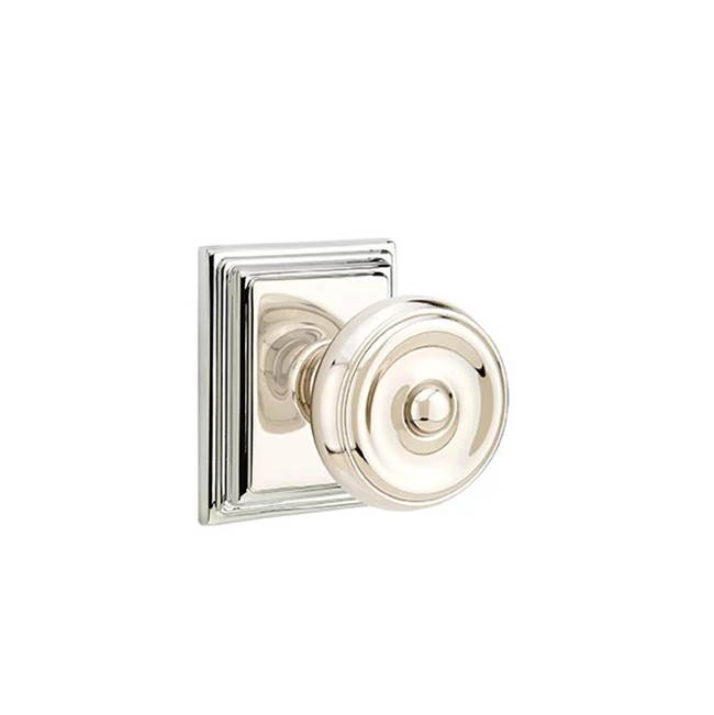 Emtek - Dummy, Wilshire Rosette, Waverly Knob, US14 - Polished Nickel