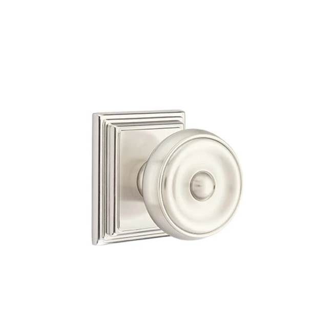 Emtek - Dummy, Wilshire Rosette, Waverly Knob, US15 - Satin Nickel