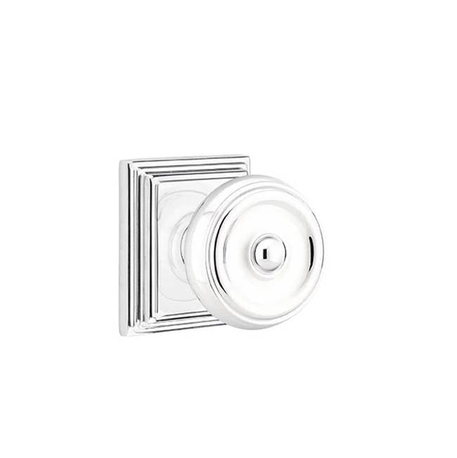 Emtek - Dummy, Wilshire Rosette, Waverly Knob, US26 - Polished Chrome