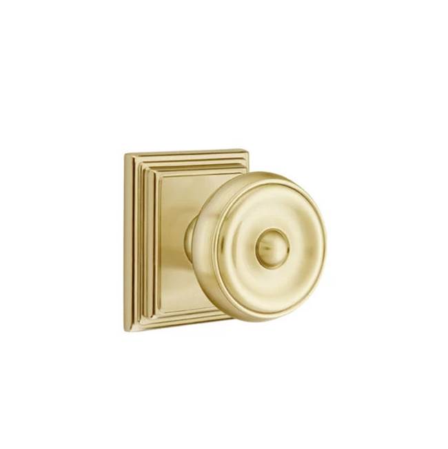 Emtek - Dummy, Wilshire Rosette, Waverly Knob, US4 - Satin Brass