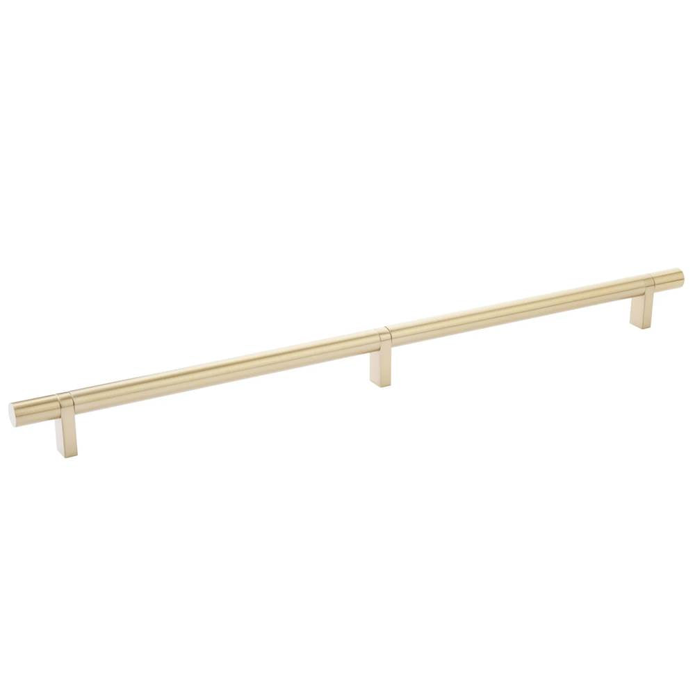 Emtek - Select Cabinet Pull 16'' C-C, Rectangular Bar Stem US4, Smooth Bar US4 - Satin Brass,Satin Brass