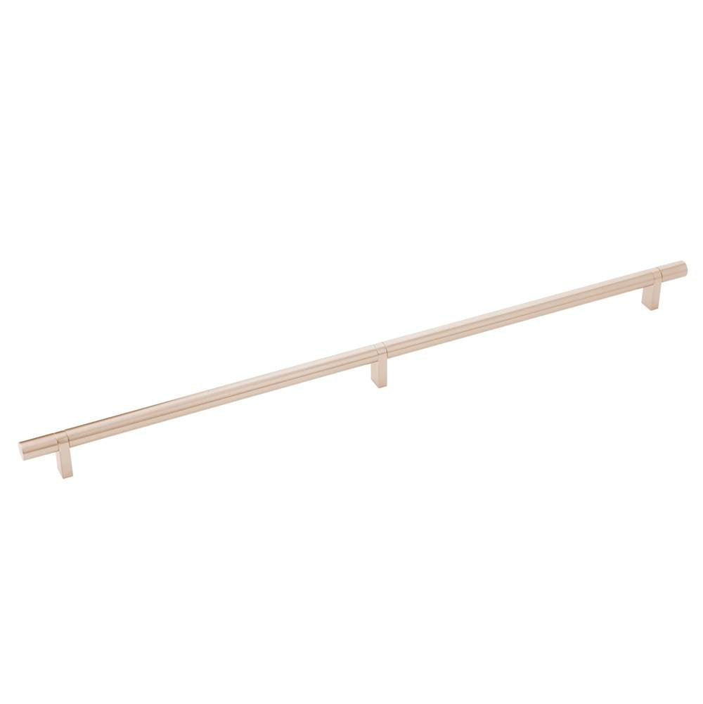 Emtek - Select Cabinet Pull 20'' C-C, Rectangular Bar Stem Satin Copper, Smooth Bar Satin Copper - Satin Copper,Satin Copper