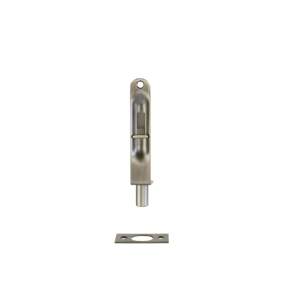 Emtek - Flush Bolt, 4'', Radius. Corners (sets) US15A - Pewter