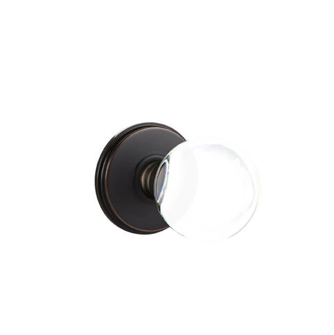 Emtek - Concealed, Privacy, Watford Rosette, Bristol Crystal Knob, US10B - Oil Rubbed Bronze