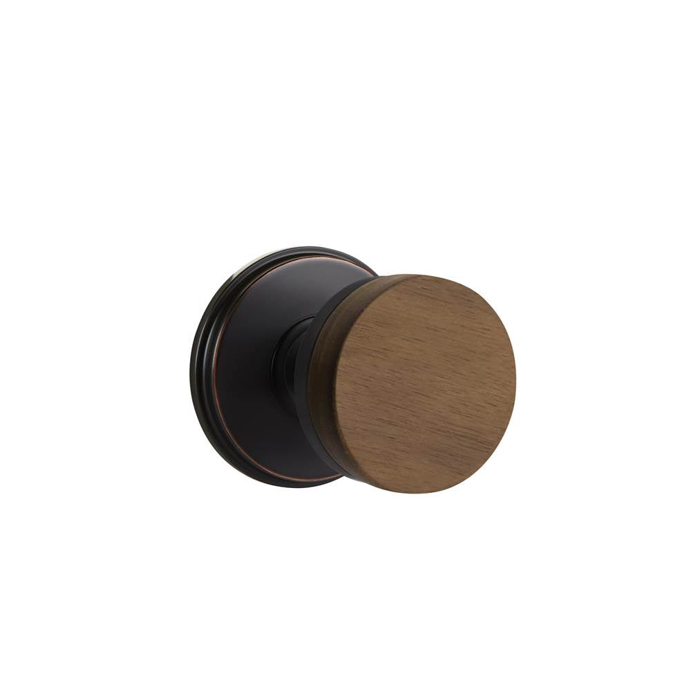 Emtek - Select Privacy, Watford Rosette US10B, Conical Stem US10B, Dark Walnut Knob - Oil Rubbed Bronze