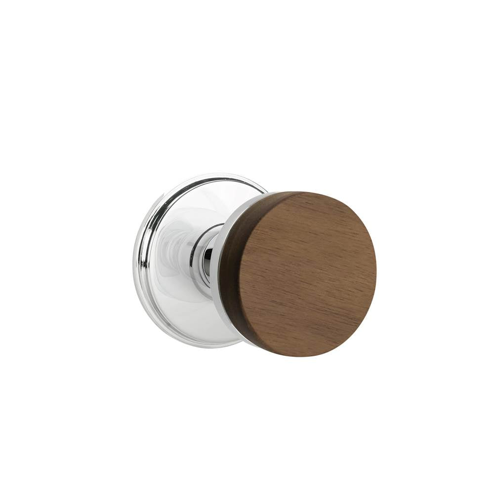 Emtek - Select Privacy, Watford Rosette US26, Conical Stem US26, Dark Walnut Knob - Polished Chrome