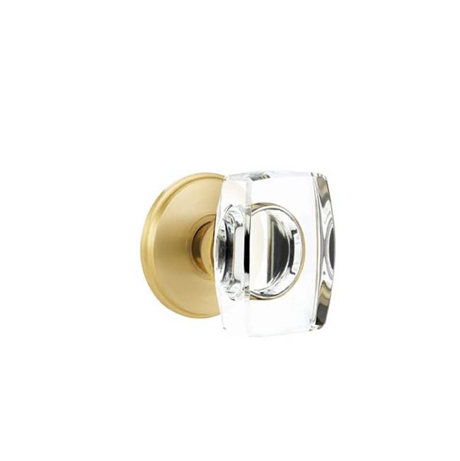 Emtek - Passage, Watford Rosette, Windsor Crystal Knob, US4 - Satin Brass