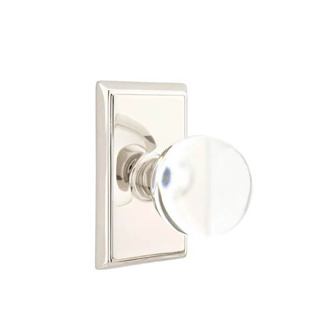 Emtek - Dummy, Rectangular Rosette, Bristol Knob, US14 - Polished Nickel