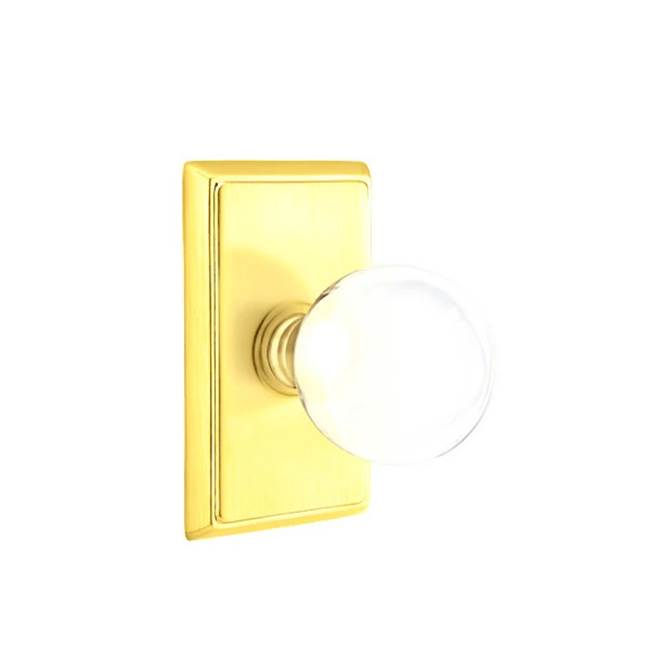 Emtek - Dummy, Rectangular Rosette, Bristol Knob, US3 Lifetime - Polished Brass