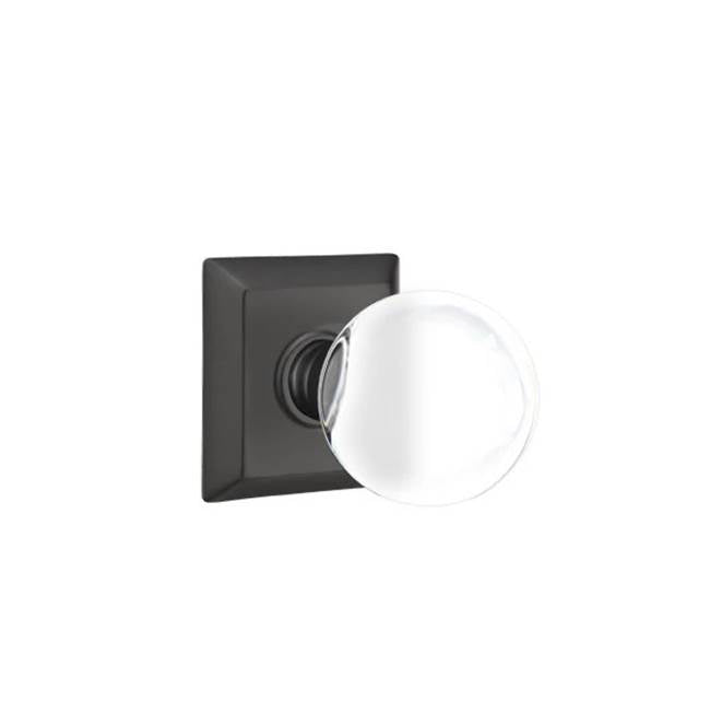 Emtek - Concealed, Passage, Quincy Rosette, Bristol Knob, US19 - Flat Black