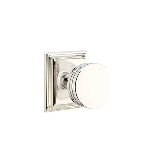 Emtek - Dummy, Wilshire Rosette, Bern Knob, US14 - Polished Nickel