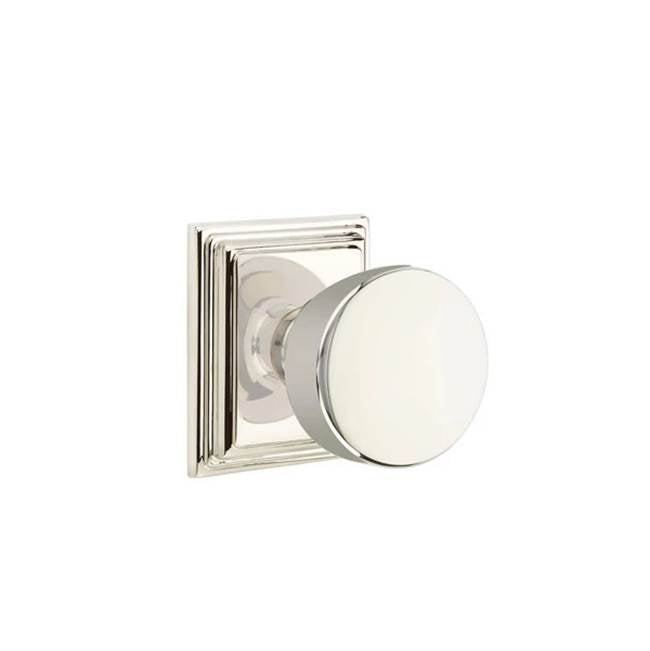 Emtek - Dummy, Wilshire Rosette, Laurent Knob, US14 - Polished Nickel