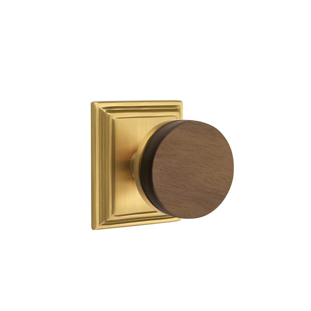 Emtek - Concealed Fastener, Select Privacy, Wilshire Rosette US7, Conical Stem US7, Dark Walnut Knob - French Antique