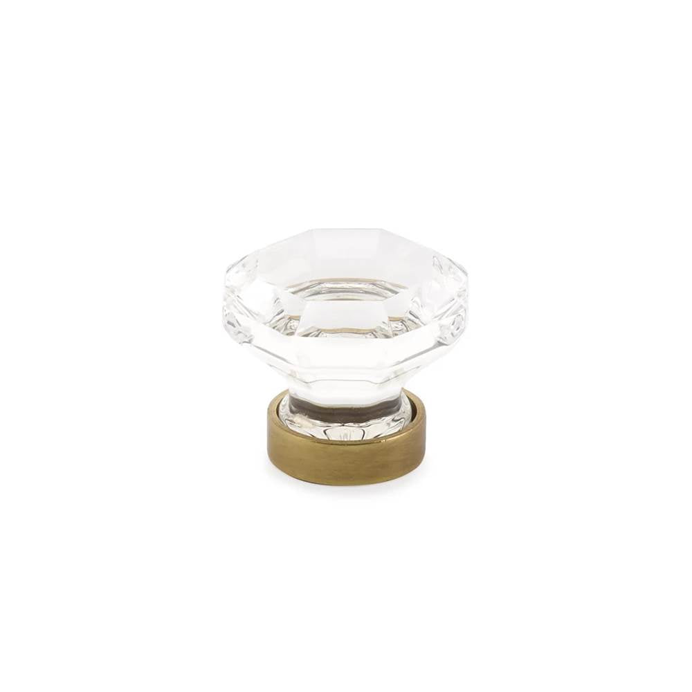 Emtek - Old Town Glass Cabinet Knob, 1-1/4'', US7 - French Antique