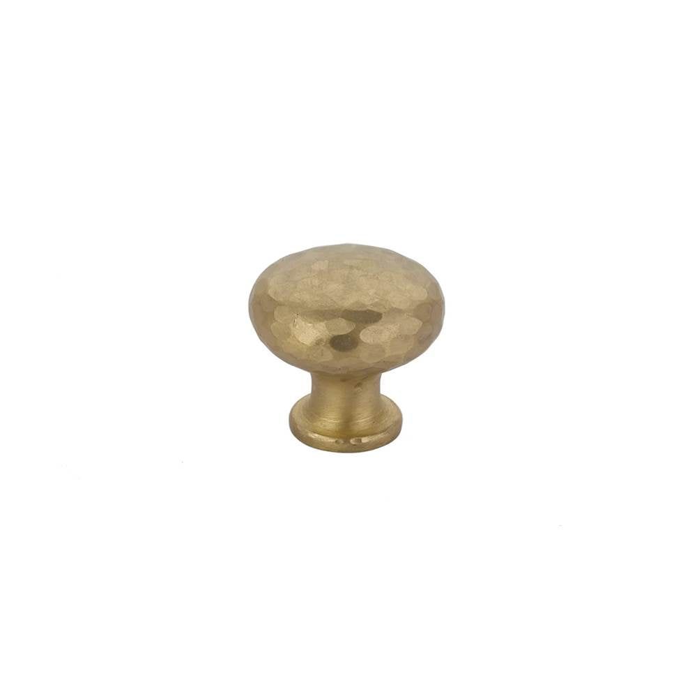 Emtek - Arts and Crafts Round Dimpled Knob, 1-1/4'', US4 - Satin Brass