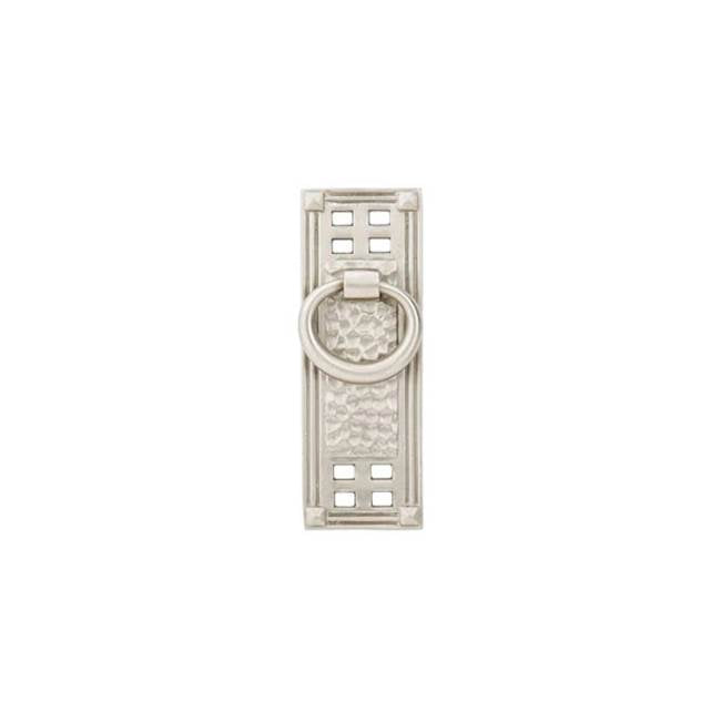 Emtek - Hammered Vertical Ring Pull, 1-1/2'' C-C, US15 - Satin Nickel