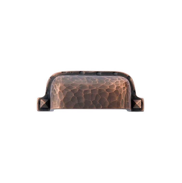 Emtek - Hammered Bin Pull, 3'' C-C, US10B - Oil Rubbed Bronze