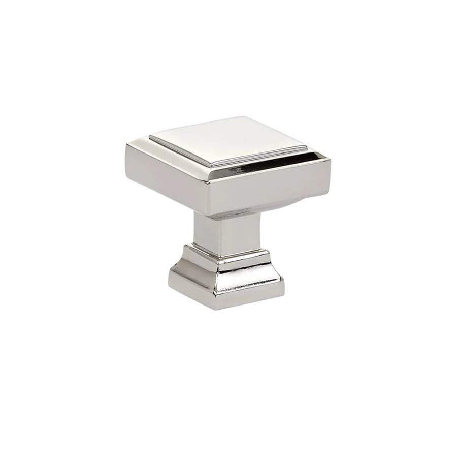 Emtek - Geometric Square Knob, 1-1/4'', US14 - Polished Nickel