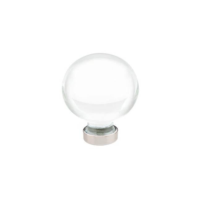 Emtek - Bristol Crystal Knob, 1'', US14 - Polished Nickel