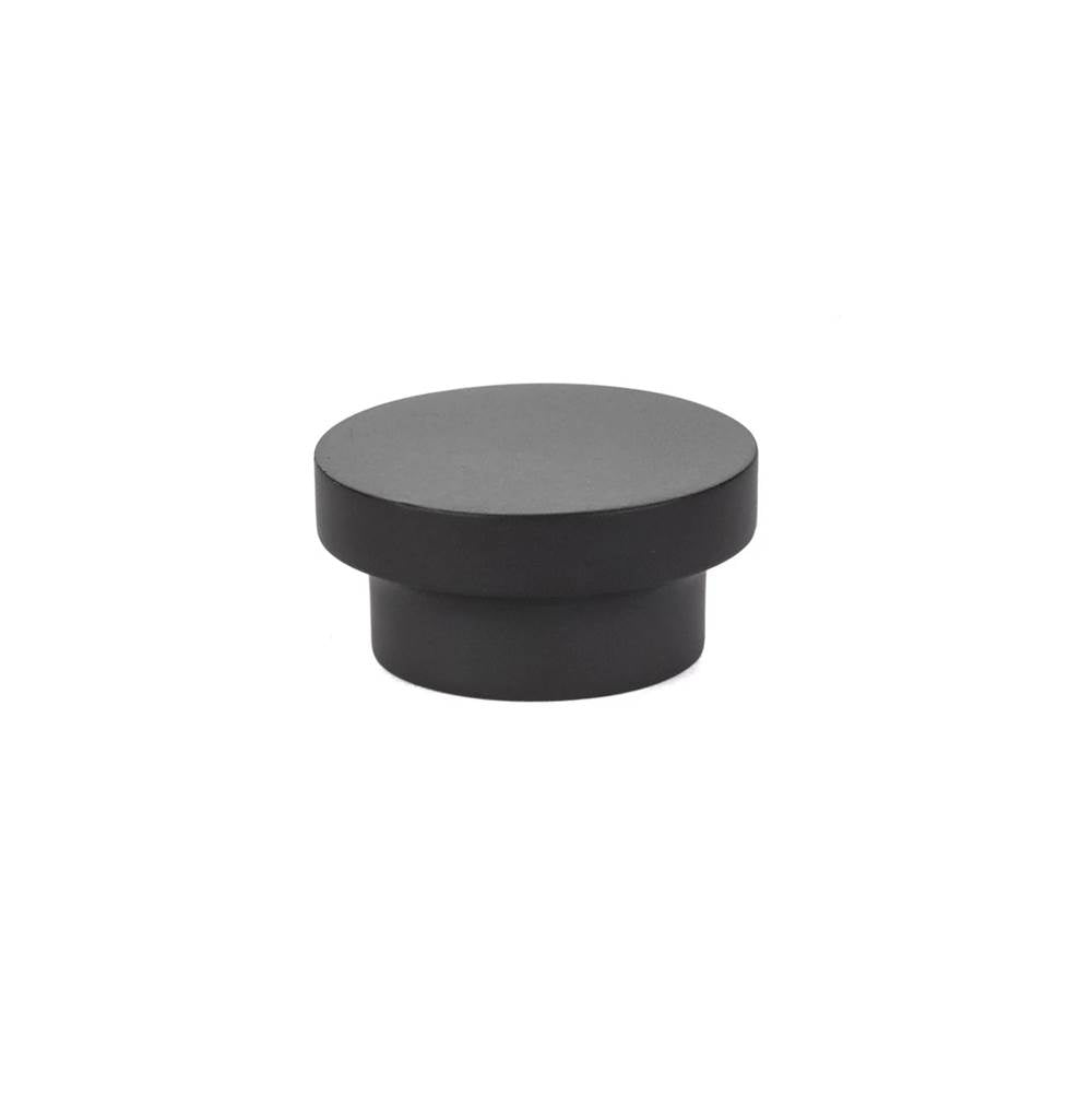 Emtek - District Knob, Cabinet, 1-3/8'', US19 - Flat Black