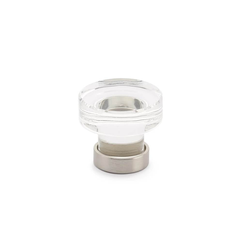 Emtek - Grayson Crystal Knob, Cabinet, 1-1/4'', US15 - Satin Nickel