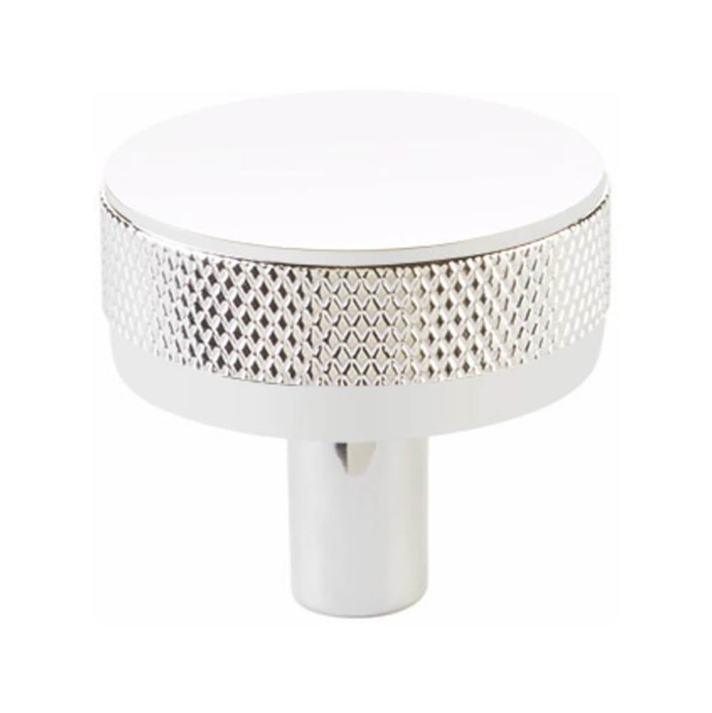 Emtek - SELECT Cabinet Knob 1-1/4'', Conical Stem US26, Knurled Knob US10B - Polished Chrome