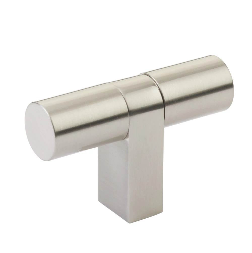 Emtek - Select Cabinet T-Knob 3-1/8'' overall, Rectangular Bar Stem US15, Smooth Bar US15 - Satin Nickel,Satin Nickel