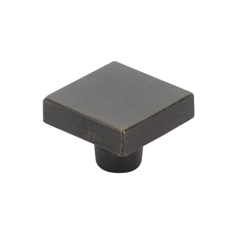 Emtek - Rustic Modern Square Knob, 1-5/8'', MB - Medium Bronze Patina
