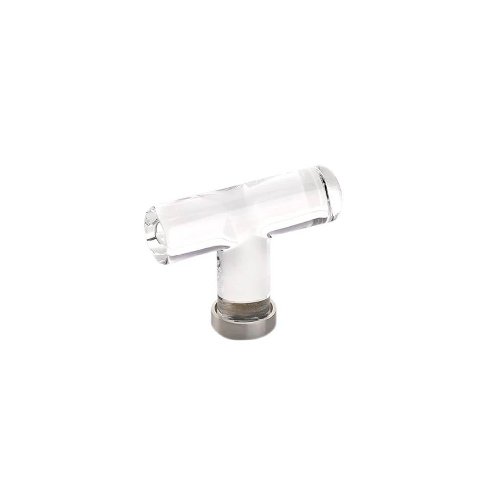 Emtek - Crystal T Knob, 2-1/8'', US15 - Satin Nickel