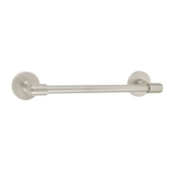 Emtek - Transitional Brass Towel Bar, 12'', No.8 Rosette, US4 - Satin Brass