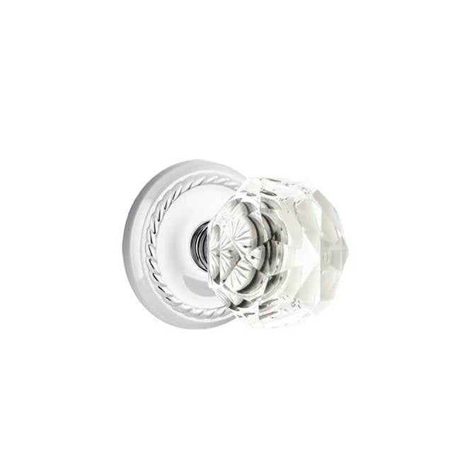 Emtek - Dummy, Rope Rosette, Diamond Crystal Knob, US26 - Polished Chrome