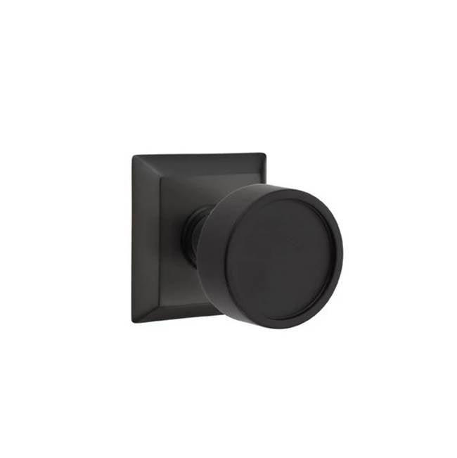 Emtek - Passage, Quincy Rosette, Verve Knob, US19 - Flat Black