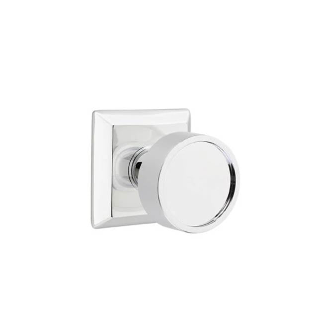 Emtek - Passage, Quincy Rosette, Verve Knob, US26 - Polished Chrome