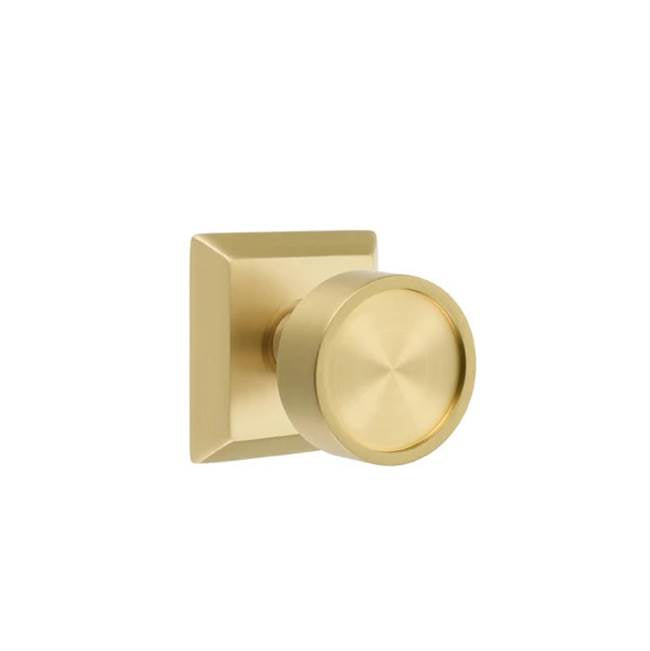 Emtek - Concealed, Privacy, Quincy Rosette, Verve Knob, US4 - Satin Brass