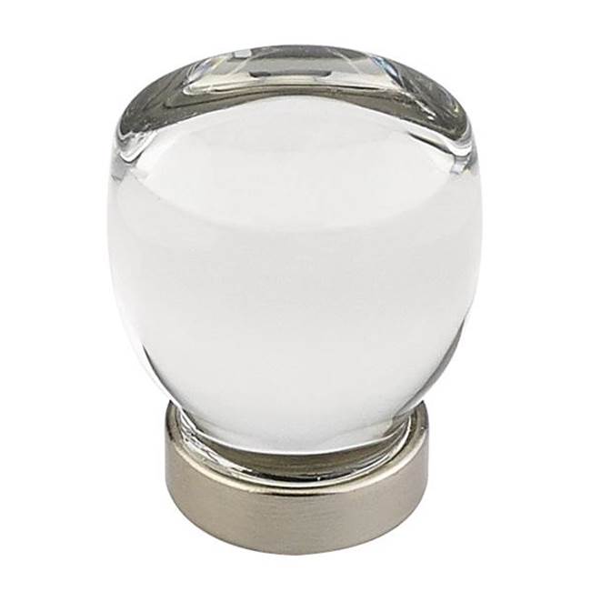 Emtek - Juneau Crystal Knob, Cabinet, 1-1/8'', US4 - Satin Brass