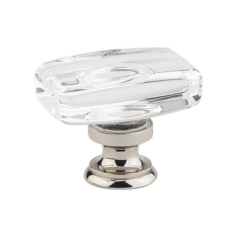 Emtek - Windsor Crystal Knob, Cabinet, 1-1/4'', US3NL - Unlacquered Brass