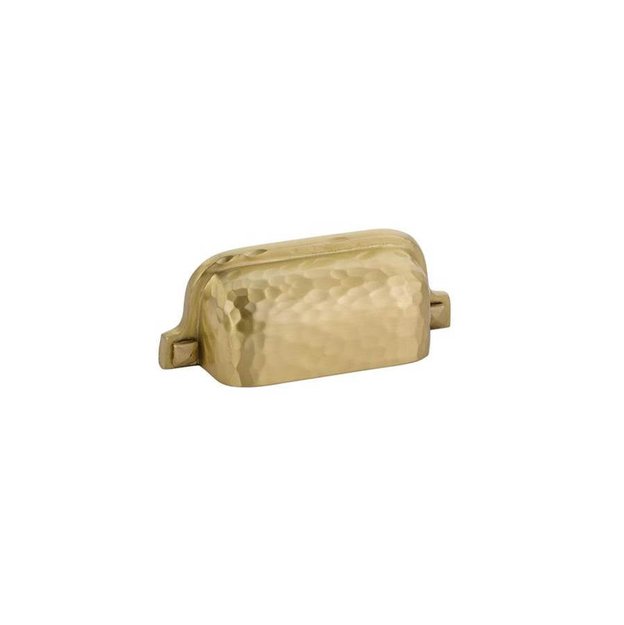 Emtek - Hammered Bin Pull, 3'' C-C, US4 - Satin Brass
