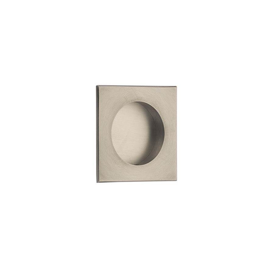 Emtek - Square Flush Pull with Round Bore, US15A - Pewter