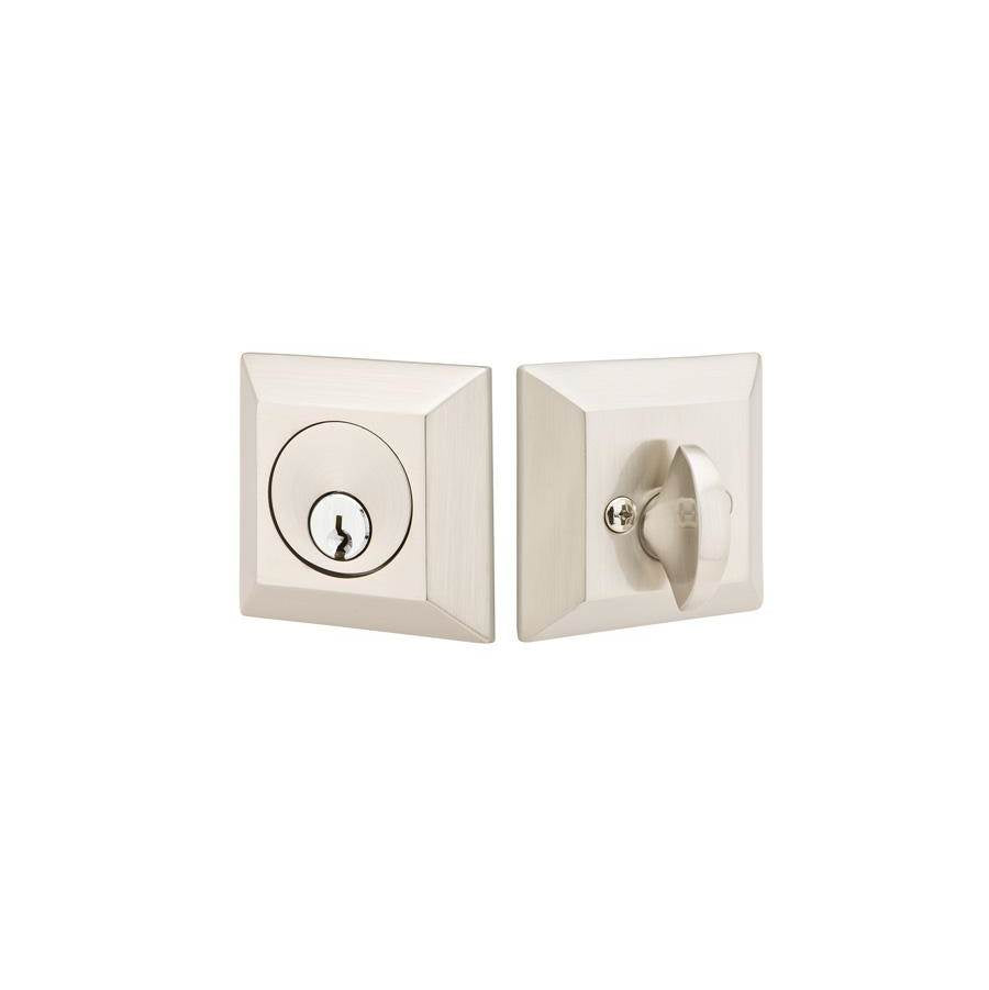 Emtek - Brass Quincy Rose Deadbolt, Dbl, US3NL - Unlacquered Brass
