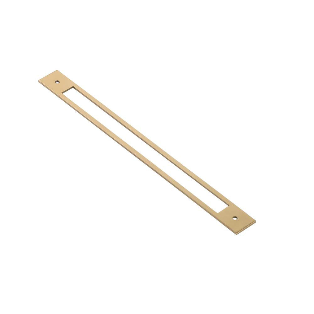 Emtek - Modern Backplate for cabinet pull, 10'' C-to-C, US4 - Satin Brass