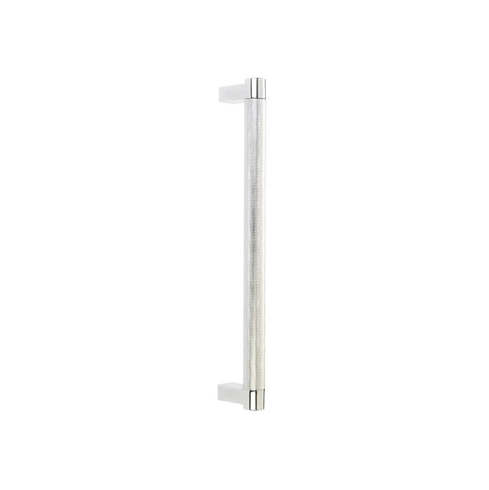 Emtek - Concealed Surface, SELECT Appliance Pull 12 in. c-to-c, Rectangular Stem US26, Knurled Bar US26 - Polished Chrome
