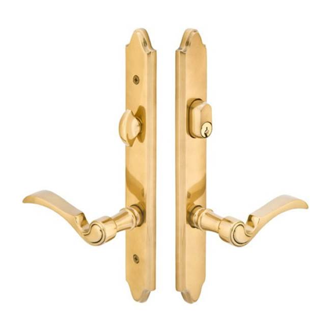 Emtek - Multi Point C6, Keyed with American Cyl, Concord Style, 1-1/2'' x 11'', Aston Lever, LH, US3NL - Unlacquered Brass