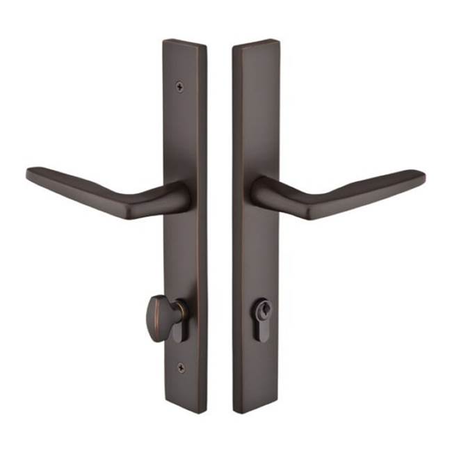 Emtek - Multi Point C5, Keyed with Euro Profile Cyl, Modern Style, 1-1/2'' x 11'', Breslin Lever, RH, US4 - Satin Brass